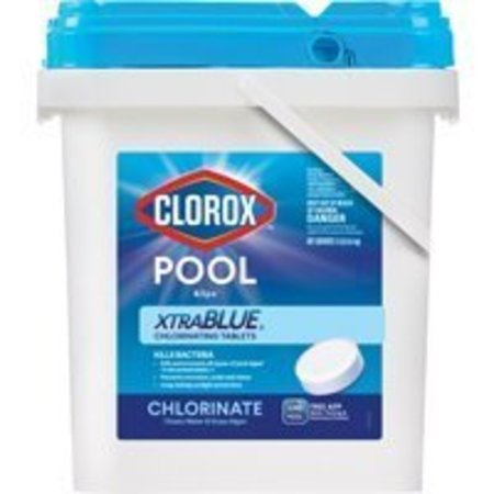 CLOROX Clorox Pool & Spa XtraBlue 23012CLX Chlorinating Tablet, Solid, Chlorine, 12 lb 24212CLX